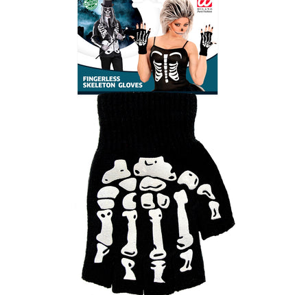 Widmann SRL Vingerloze handschoen skelet