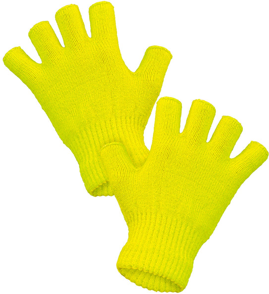 Widmann SRL Vingerloze handschoenen neon geel