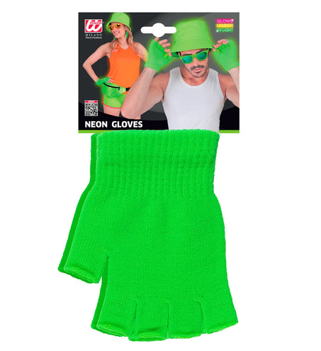 Widmann SRL Vingerloze handschoenen neon groen