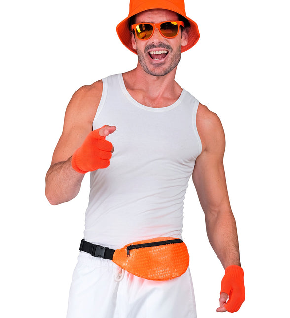 Widmann SRL Vingerloze handschoenen neon oranje