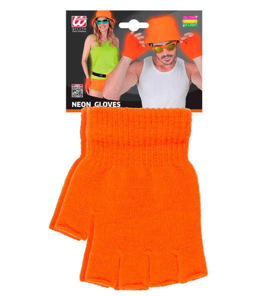 Widmann SRL Vingerloze handschoenen neon oranje