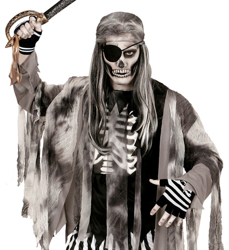 Widmann SRL Vingerloze handschoenen skelet piraat