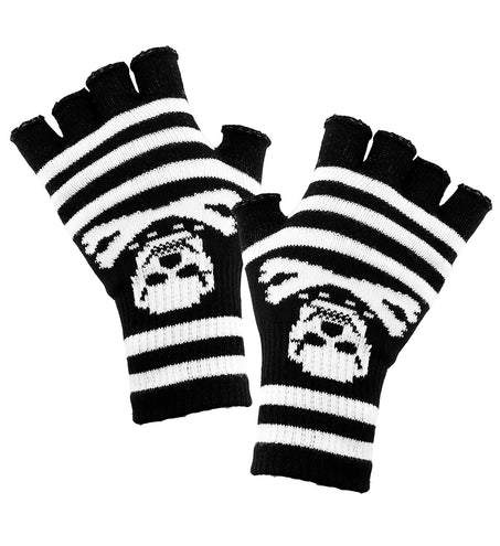 Widmann SRL Vingerloze handschoenen skelet piraat