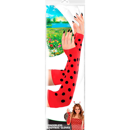 Widmann SRL Vingerloze lieveheersbeestjes handschoenen