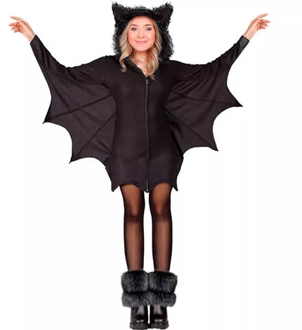 Widmann SRL Vleermuis jurk met capuchon Milan volwassenen