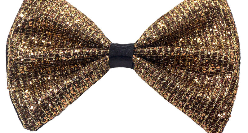 Widmann SRL Vlinderdas glitter Sheldon goud