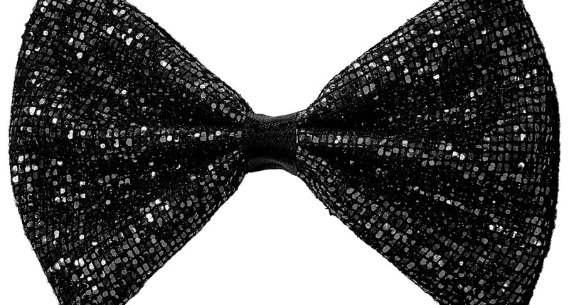 Widmann SRL Vlinderdas glitter Sheldon zwart