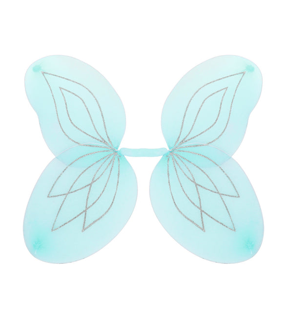 Widmann SRL Vlindervleugels glitter blauw kinderen