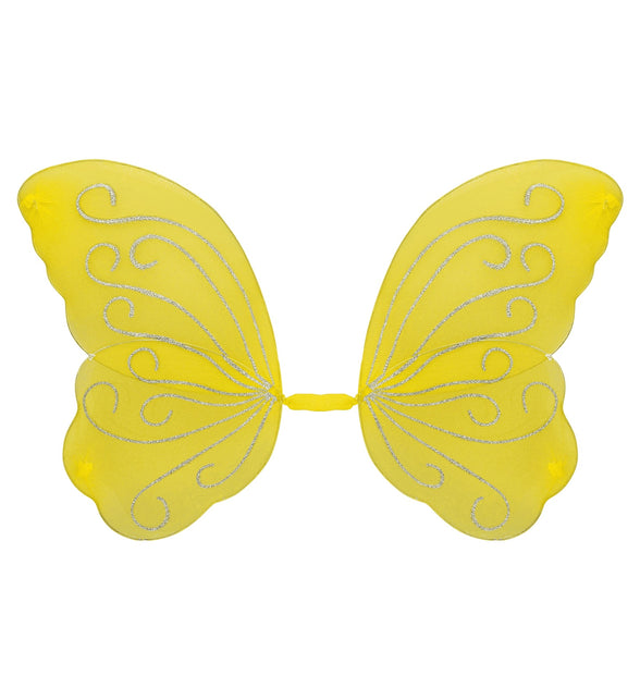 Widmann SRL Vlindervleugels glitter geel