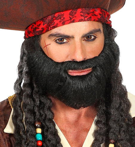 Widmann SRL Volle baard met snor in zwart