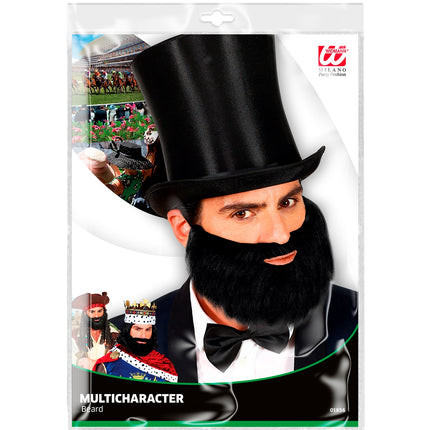 Widmann SRL Volle baard met snor in zwart