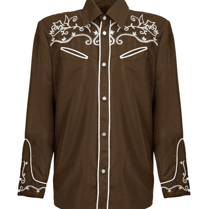Widmann SRL Western cowboy shirt bruin Ringo