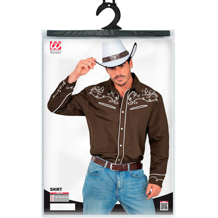 Widmann SRL Western cowboy shirt bruin Ringo