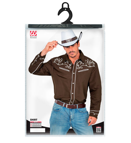 Widmann SRL Western cowboy shirt bruin Ringo