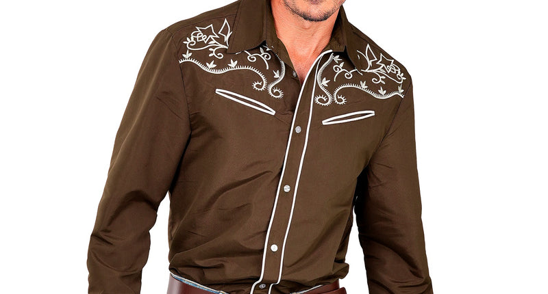 Widmann SRL Western cowboy shirt bruin Ringo