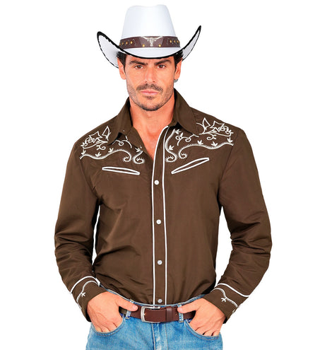 Widmann SRL Western cowboy shirt bruin Ringo