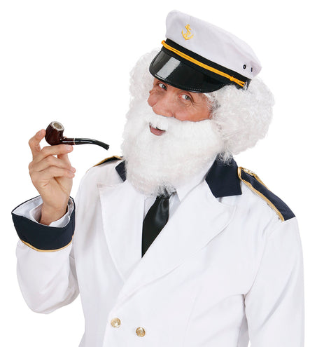 Widmann SRL Witte baard met snor kerstman