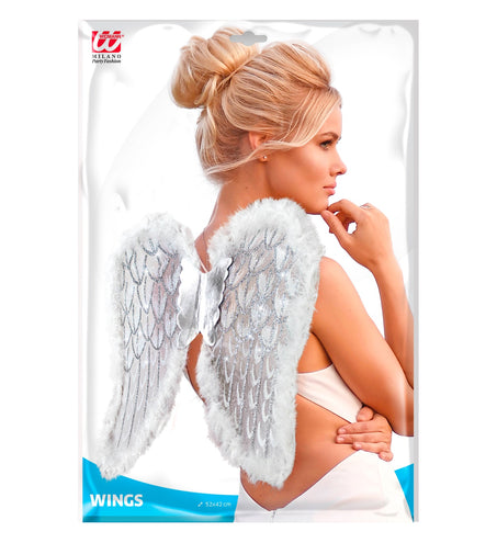 Widmann SRL Witte engel vleugels met marabou