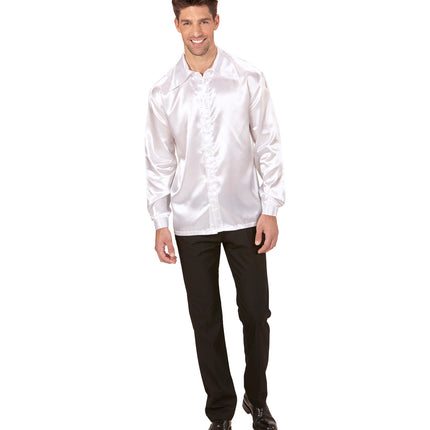 Widmann SRL Witte jaren 70 Disco show blouse