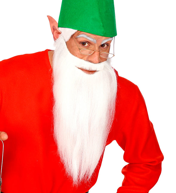 Widmann SRL Witte kabouterbaard met snor lang