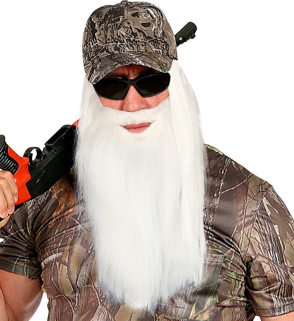 Widmann SRL Witte kabouterbaard met snor lang