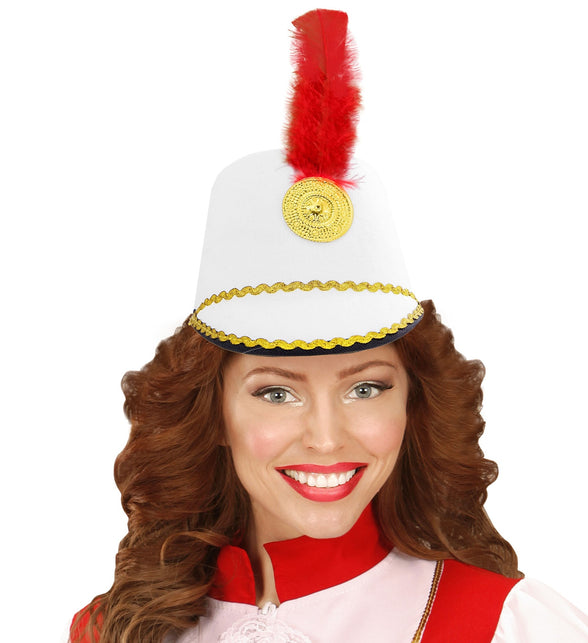 Widmann SRL Witte majorette hoed kind