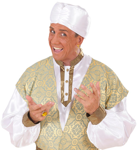 Widmann SRL Witte tulband satijn