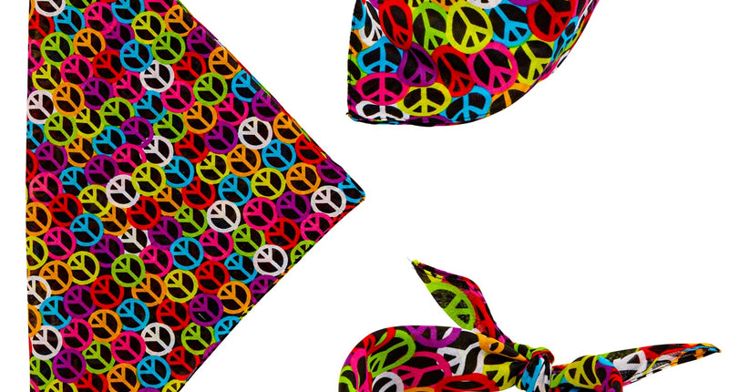 Widmann SRL Zakdoek Hippie bandana Peace