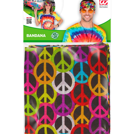 Widmann SRL Zakdoek Hippie bandana Peace
