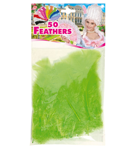 Widmann SRL Zakje Met 50 Veertjes Groen