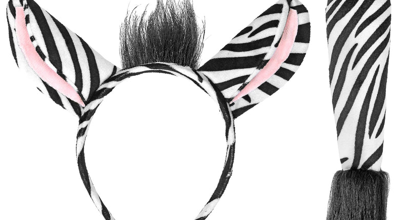 Widmann SRL Zebra diadeem met staart