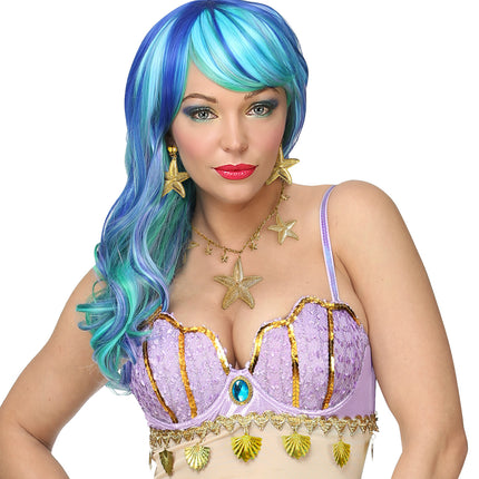 Widmann SRL Zeemeermin ketting en oorbellen