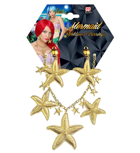 Widmann SRL Zeemeermin ketting en oorbellen