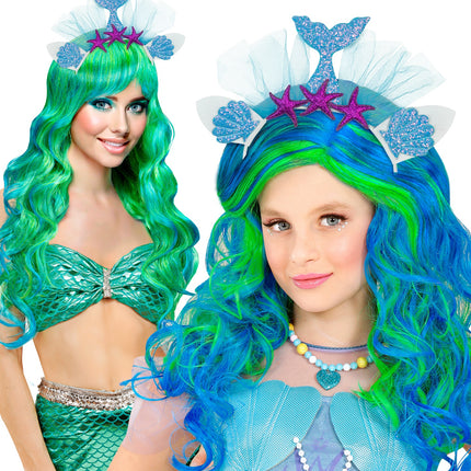 Widmann SRL Zeemeermin tiara blauw