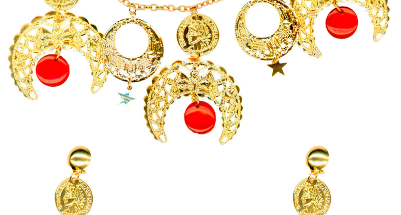 Widmann SRL Zigeunerin halsketting en oorbellen