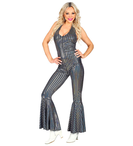 Widmann SRL Zilveren disco jumpsuit 70's