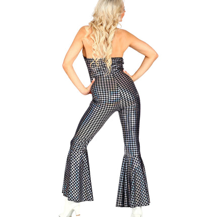 Widmann SRL Zilveren disco jumpsuit 70's