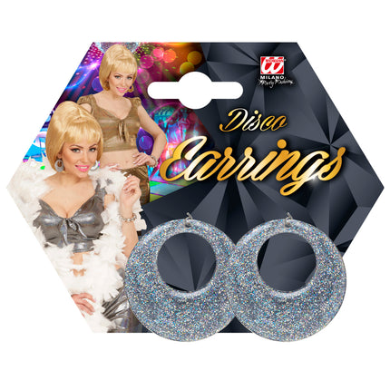 Widmann SRL Zilveren glitter oorringen