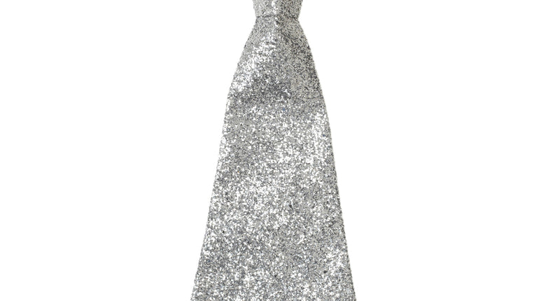 Widmann SRL Zilveren glitter stropdas