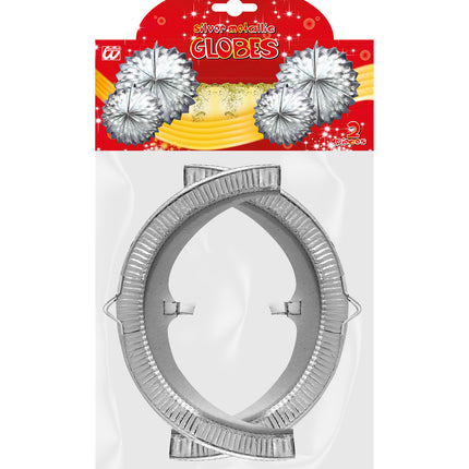 Widmann SRL Zilveren lampion bol 25cm