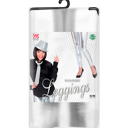 Widmann SRL Zilveren legging glans