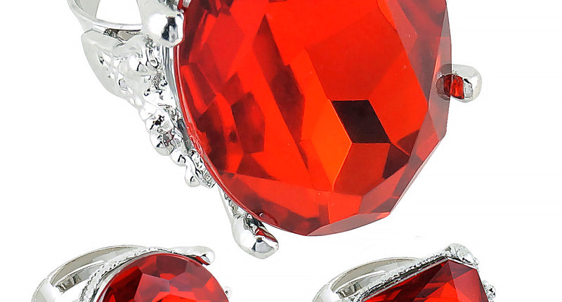 Widmann SRL Zilveren ring met rode gemsteen