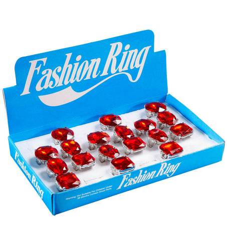 Widmann SRL Zilveren ring met rode gemsteen