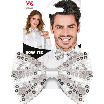 Widmann SRL Zilveren strik pailletten