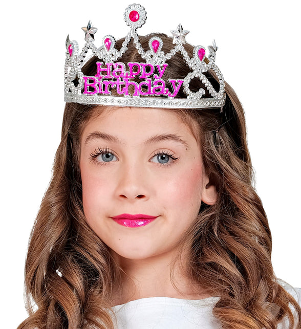 Widmann SRL Zilveren tiara happy birthday Felicia
