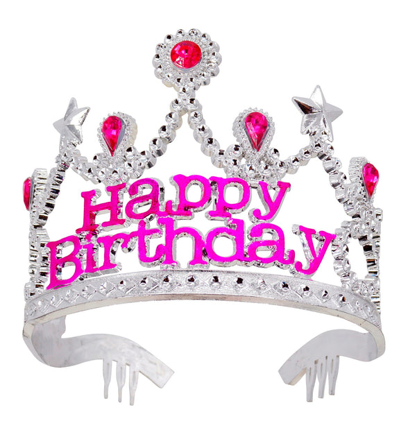 Widmann SRL Zilveren tiara happy birthday Felicia