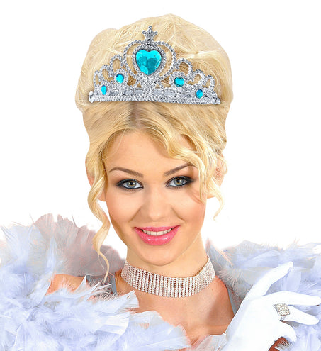 Widmann SRL Zilveren tiara met turquoise steentjes