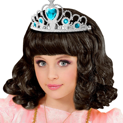 Widmann SRL Zilveren tiara met turquoise steentjes