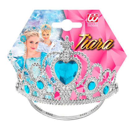 Widmann SRL Zilveren tiara met turquoise steentjes