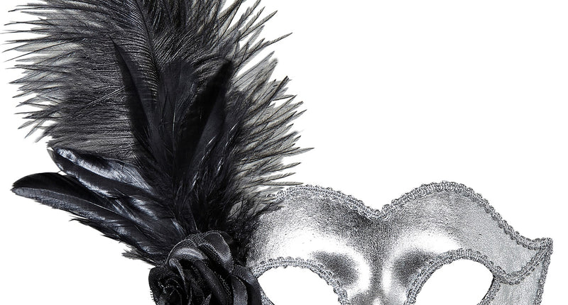 Widmann SRL Zilveren Venetiaans oogmasker voor carnaval en party